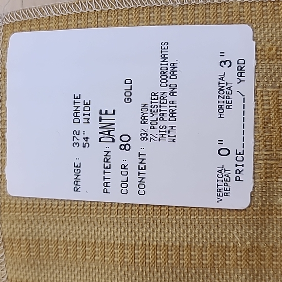 Beautiful Dante 3 Pieces 93% Rayon Fabric Gold, Champagne, Burgundy 27"× 12 1/2" - Picture 5 of 5